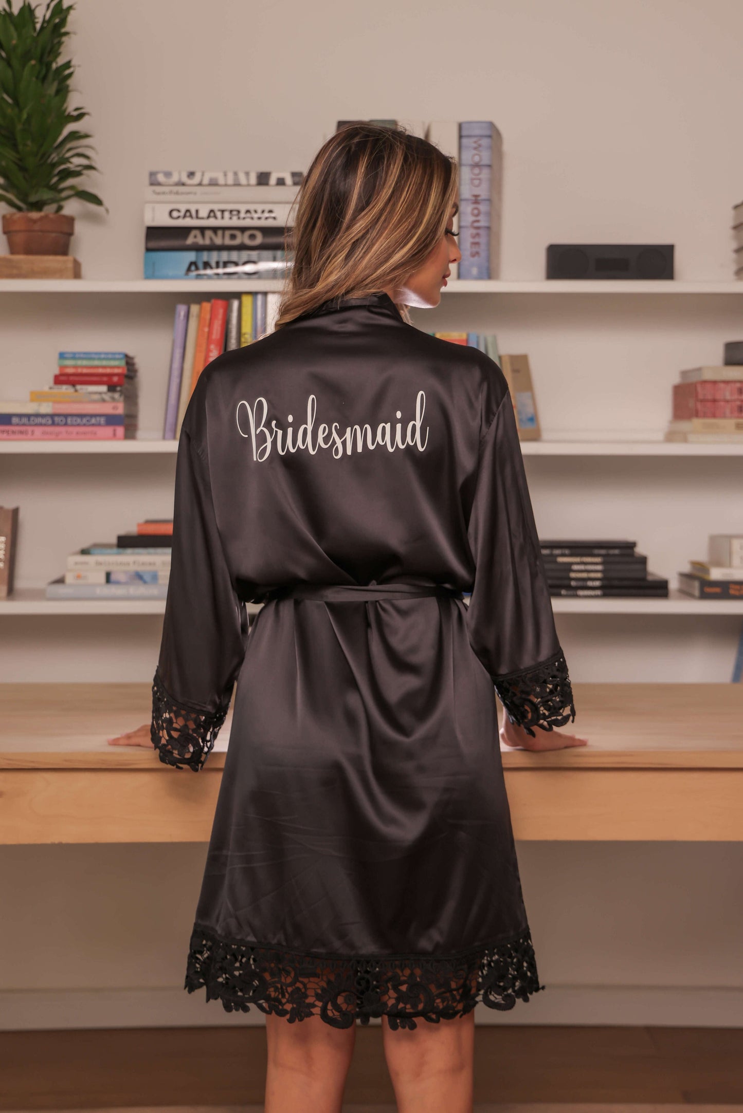 Eloise Satin Lace Robe - Get Spliced