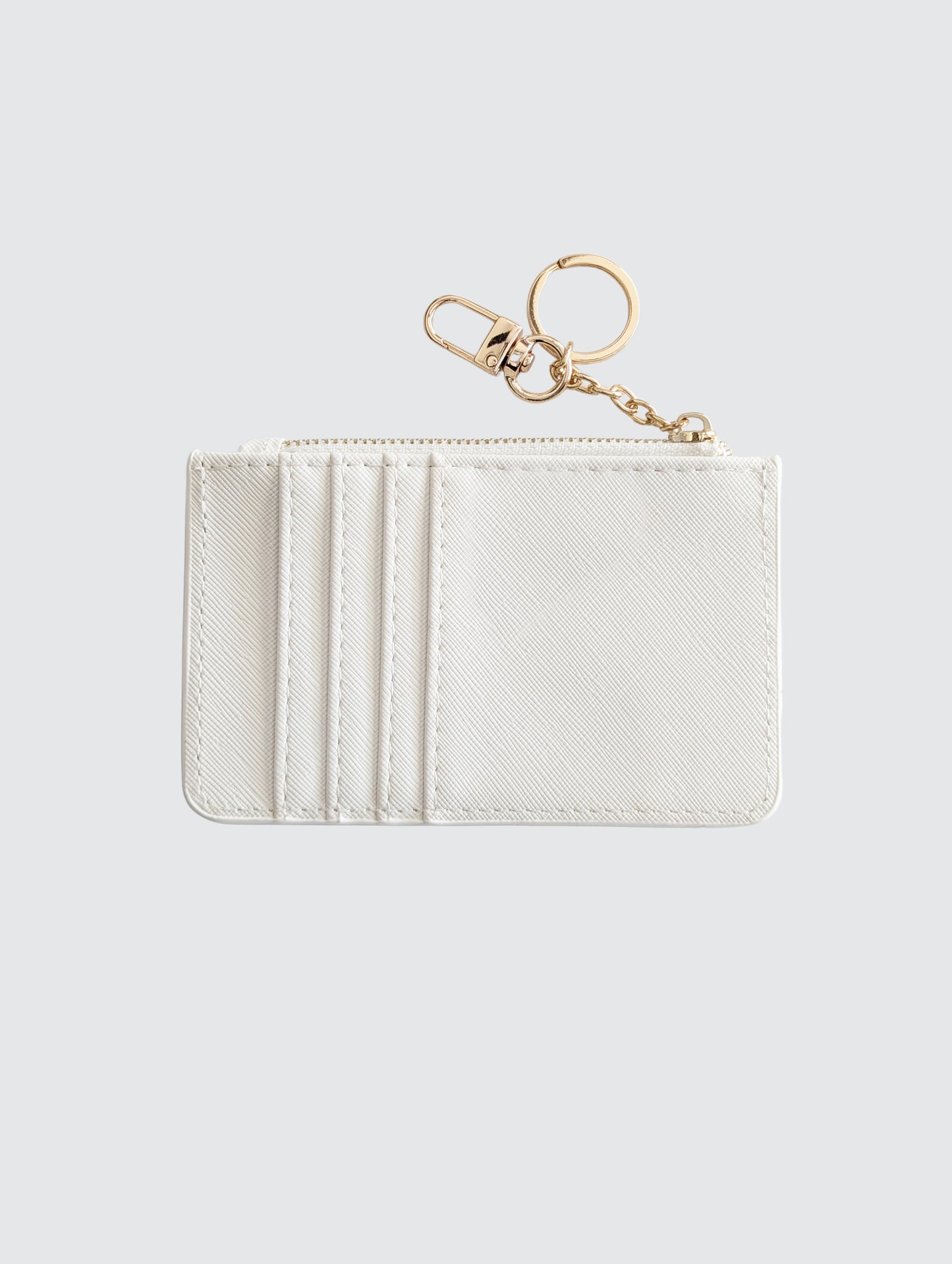 Classic Monogram Key Wallet - White