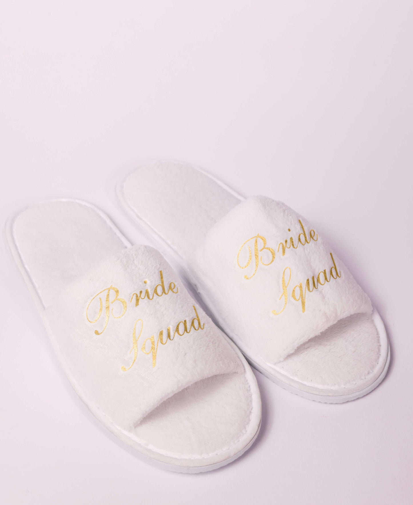 Bride Squad Slippers Gold
