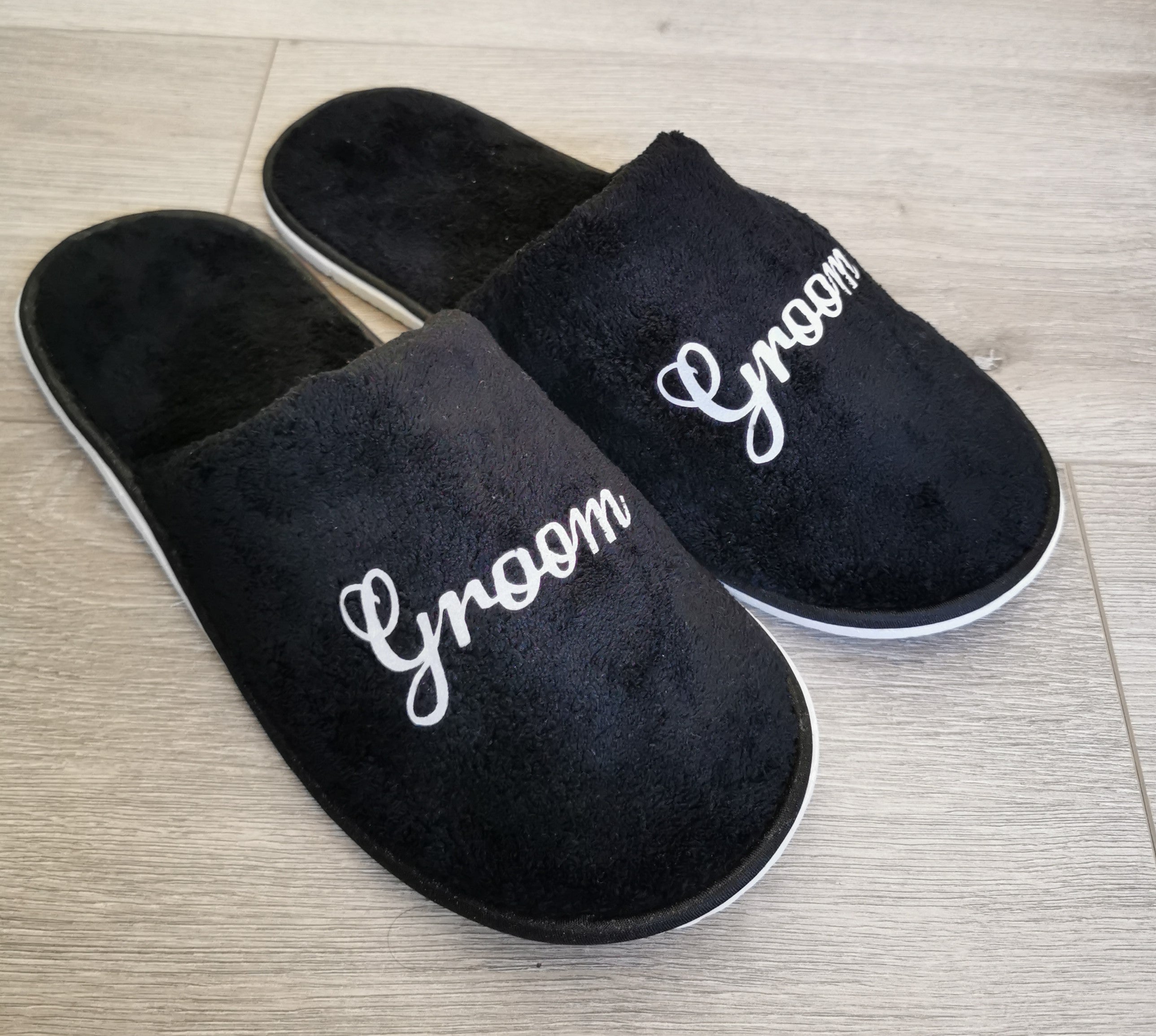 Groom slippers discount