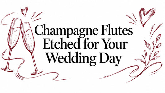 Champagne Flutes Etched for Your Wedding Day