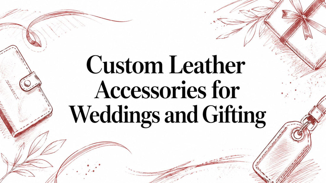 Custom Leather Accessories for Weddings and Gifting