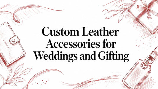 Custom Leather Accessories for Weddings and Gifting
