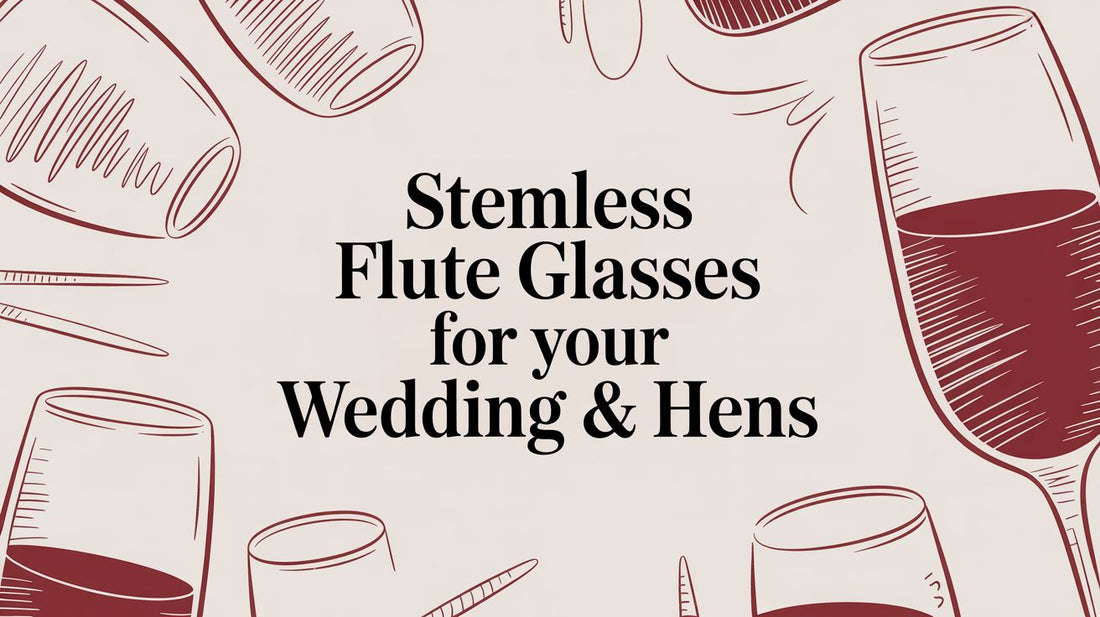 Stemless Flute Glasses for Your Wedding & Hens