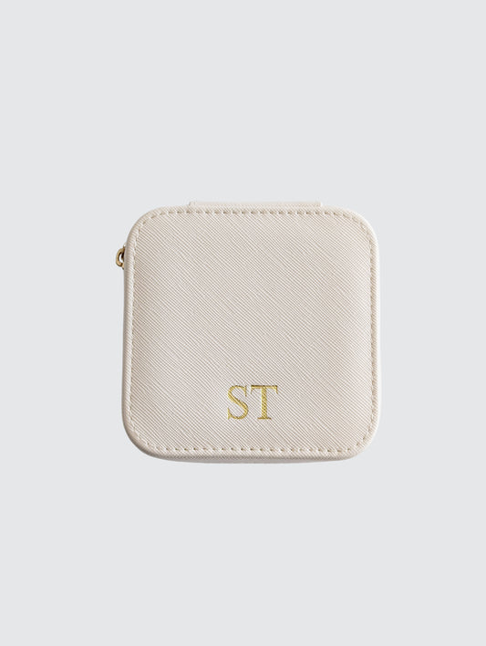 Travel Jewelry Box - Beige