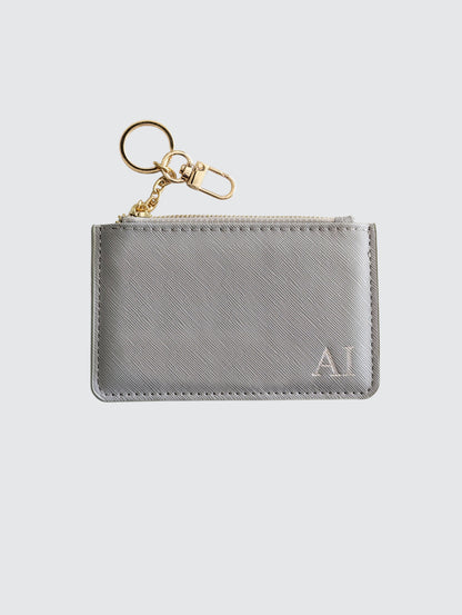 Classic Monogram Key Wallet - Grey
