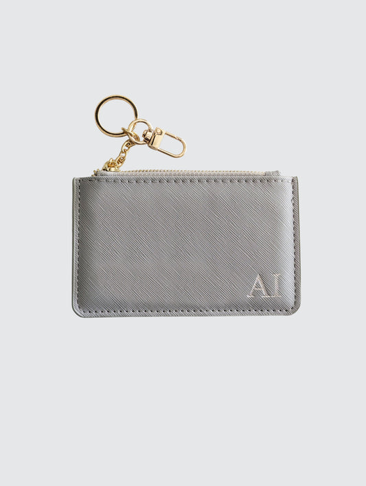 Classic Monogram Key Wallet - Grey