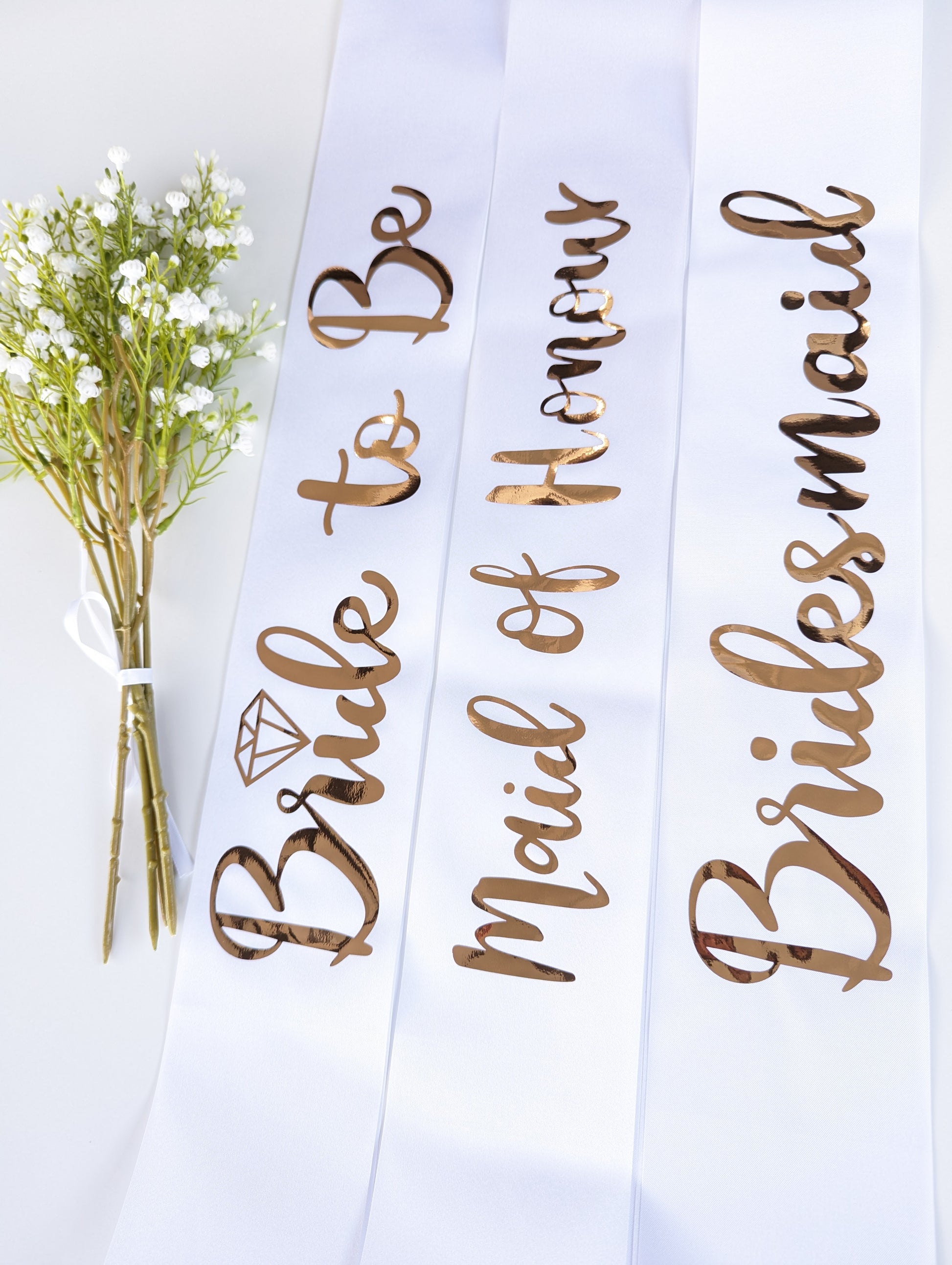 Bridal and Bridesmaid Customised Sashes for Hens Parties - Get Spliced