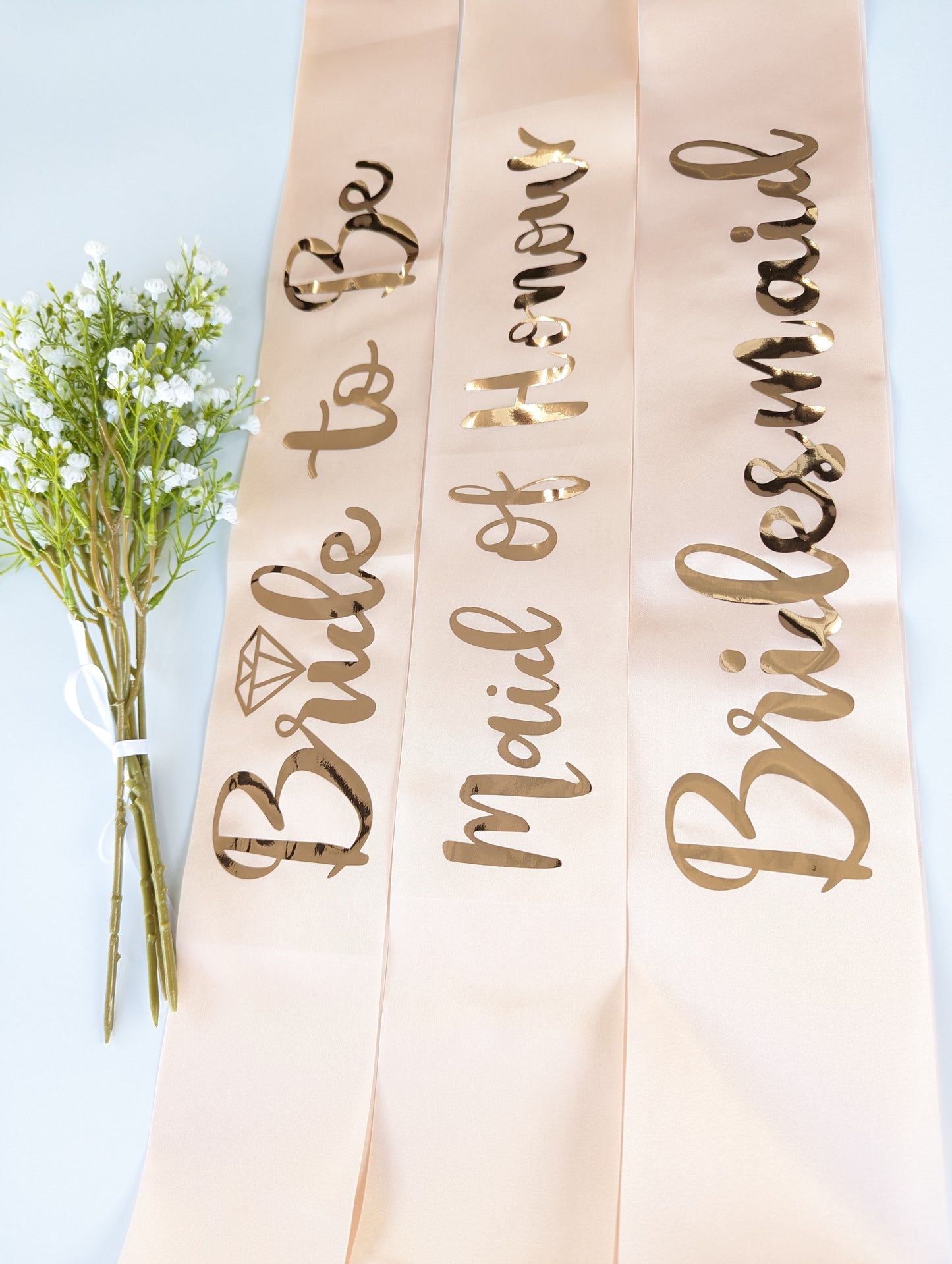 Bridal and Bridesmaid Customised Sashes for Hens Parties