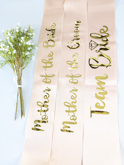 Bridal and Bridesmaid Customised Sashes for Hens Parties