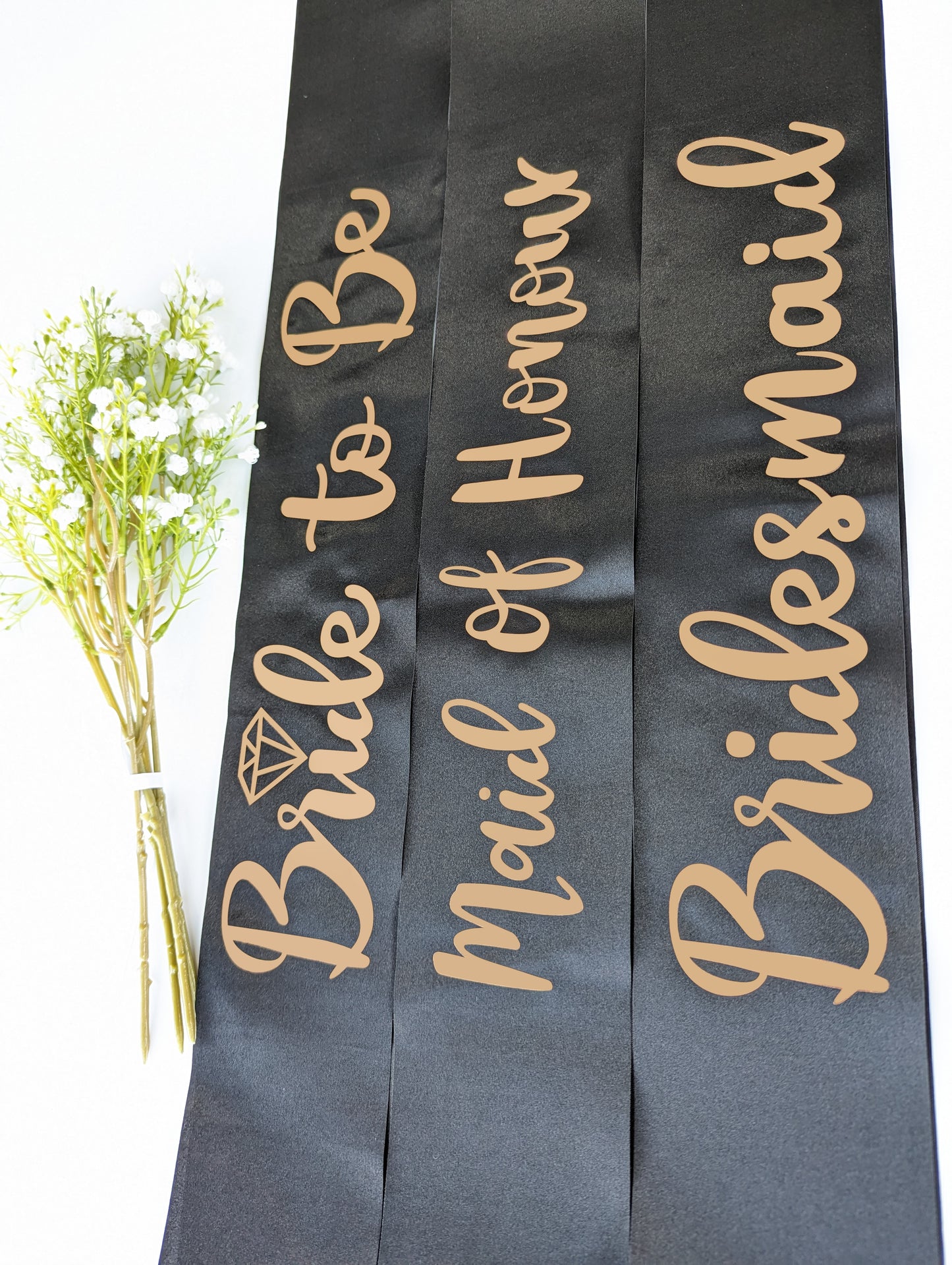 Bridal and Bridesmaid Customised Sashes for Hens Parties