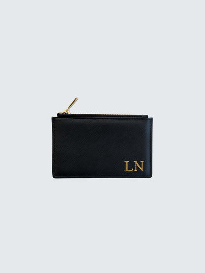Zipper Cardholder Wallet - Black