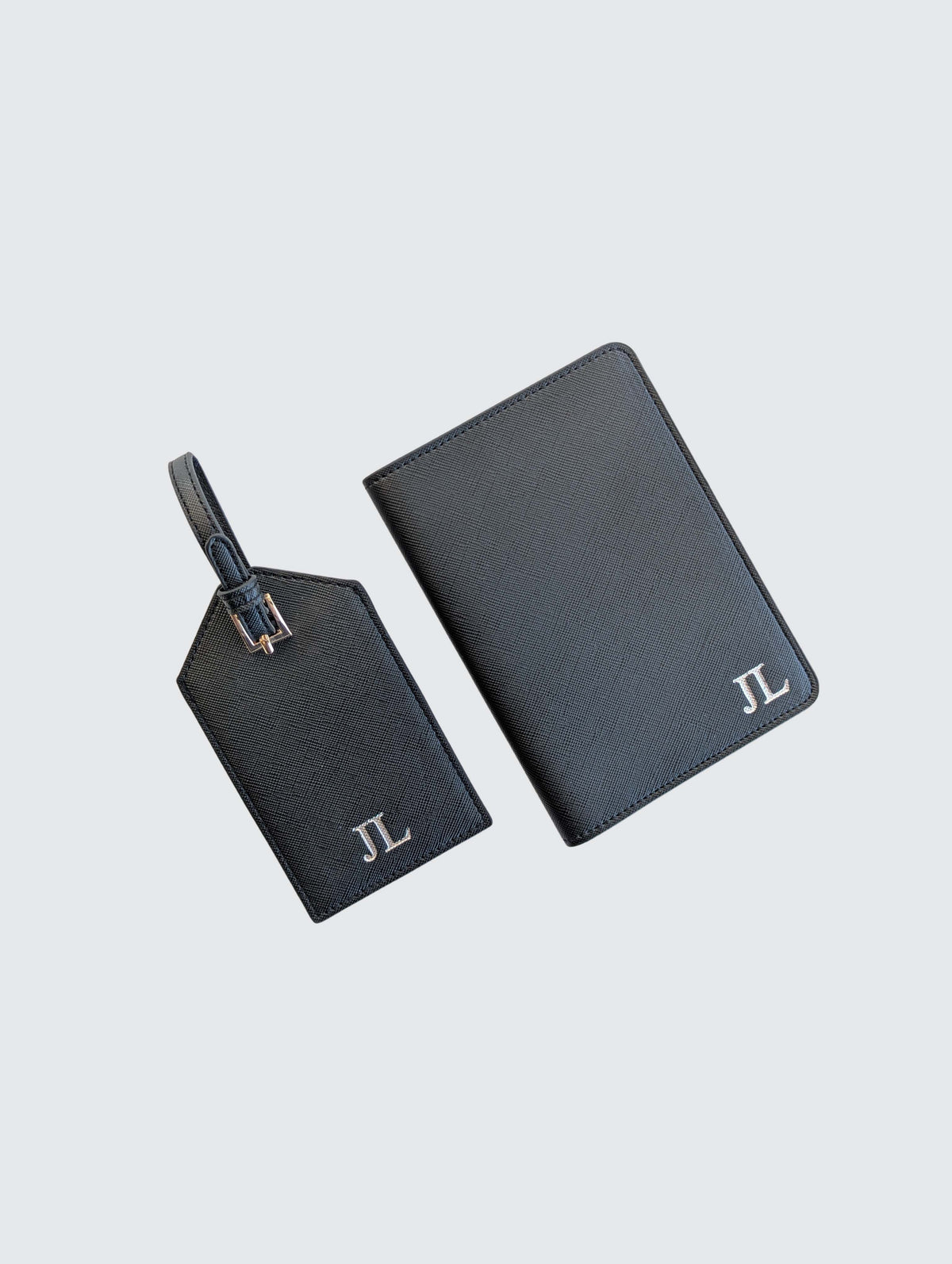 Passport Holder & Luggage Tag Bundle - Black