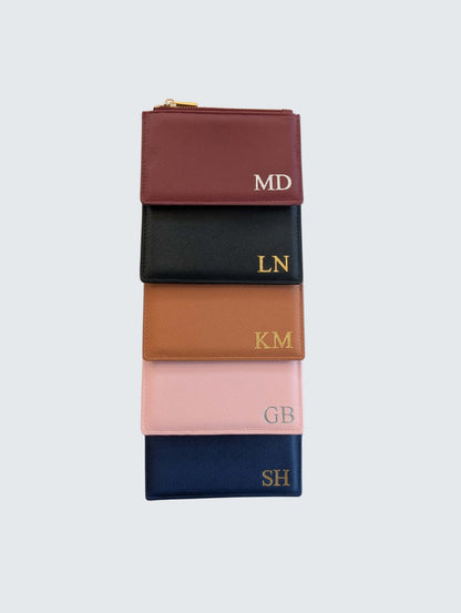 Zipper Cardholder Wallet - Burgundy