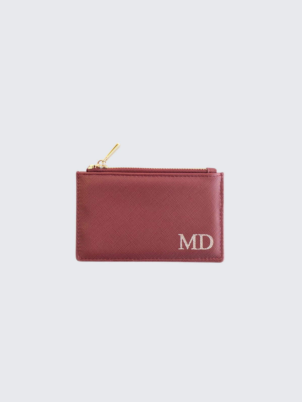 Zipper Cardholder Wallet - Burgundy