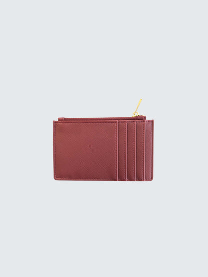 Zipper Cardholder Wallet - Burgundy