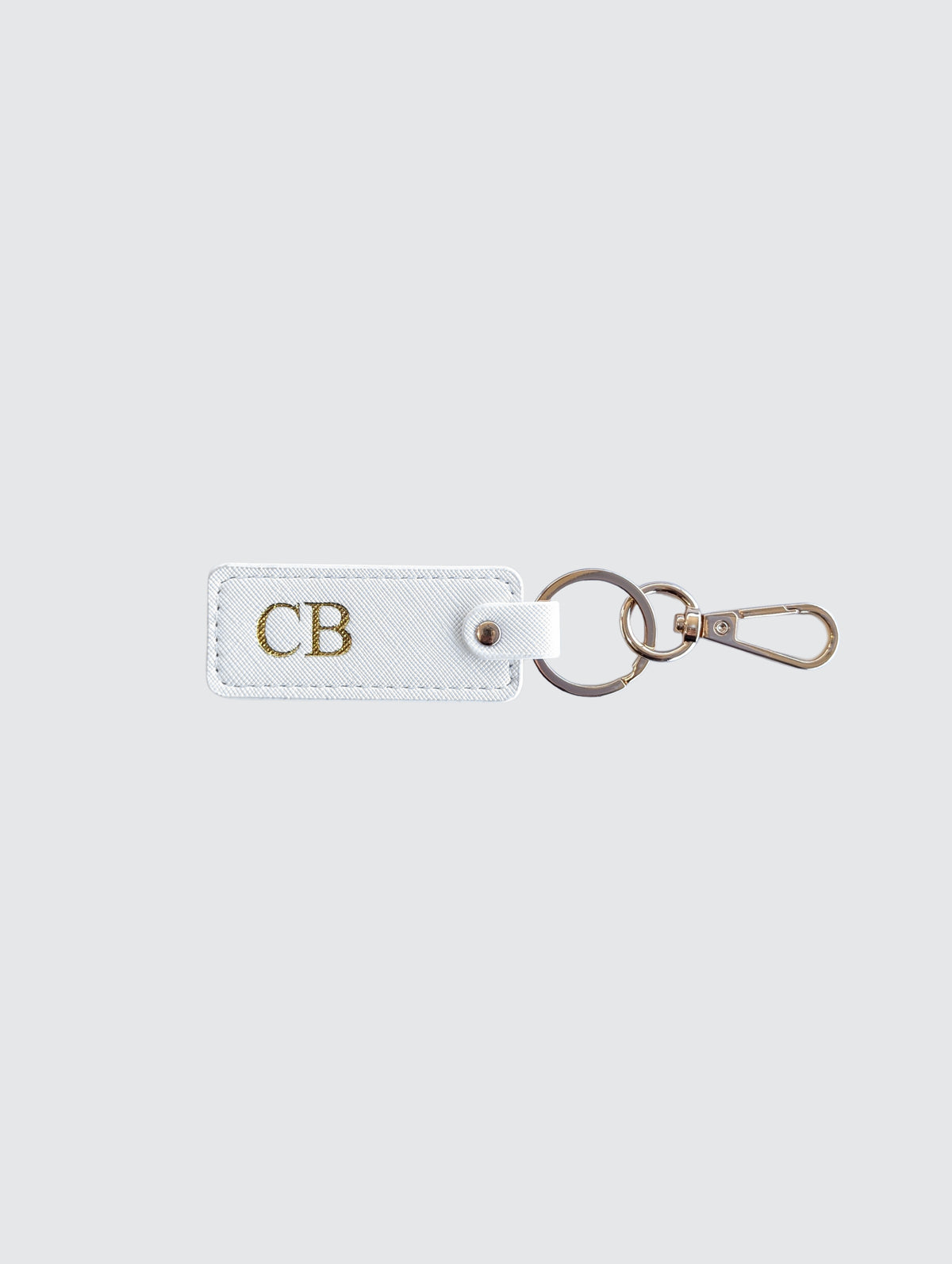 Short Keyring - White