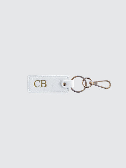 Short Keyring - White