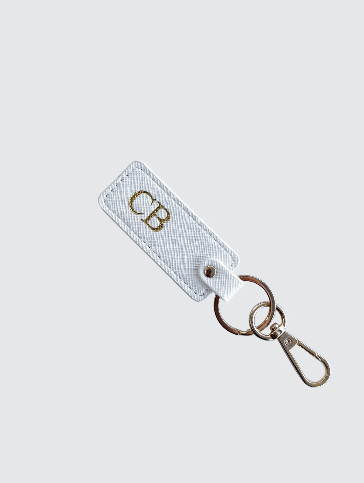 Short Keyring - White