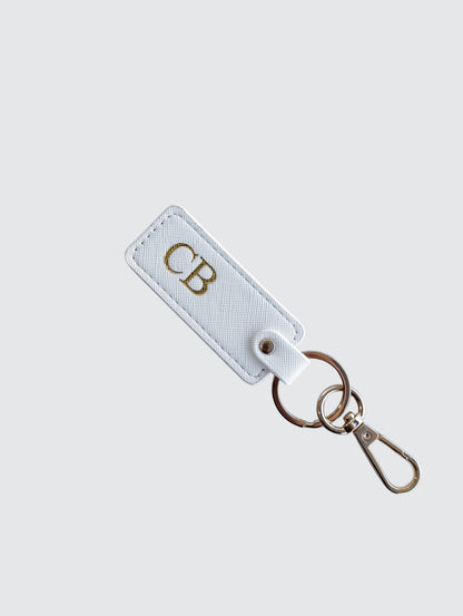Short Keyring - White