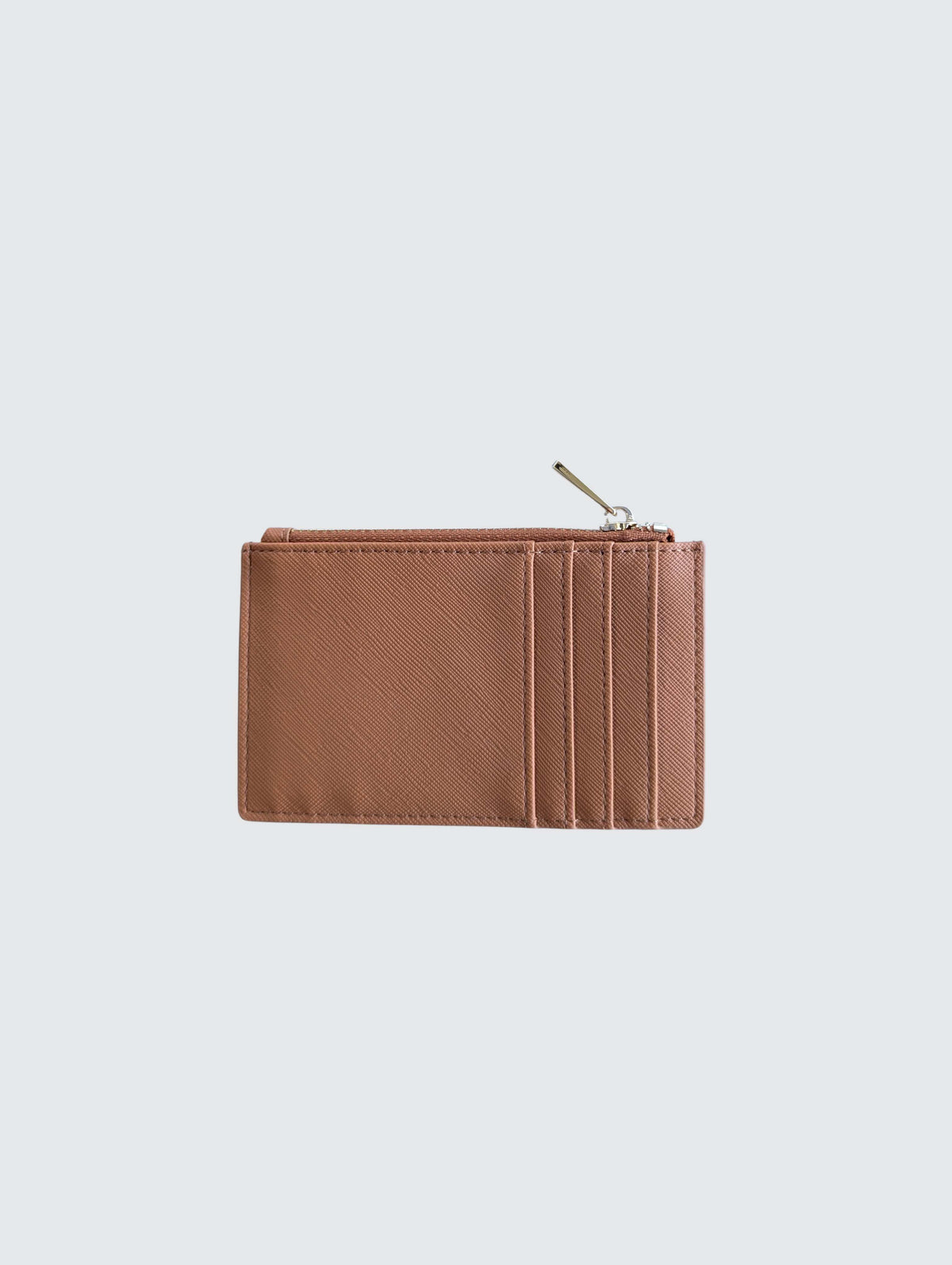 Zipper Cardholder Wallet - Brown