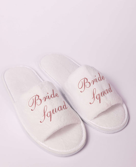 Bride Squad Slippers Rose Gold
