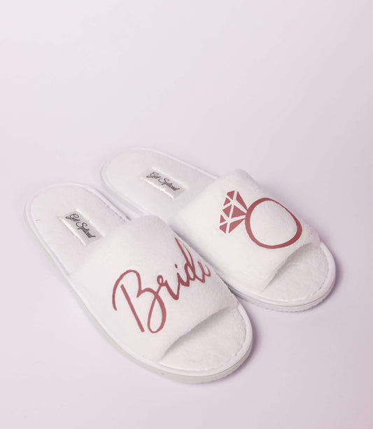 Bride Slippers Rose Gold