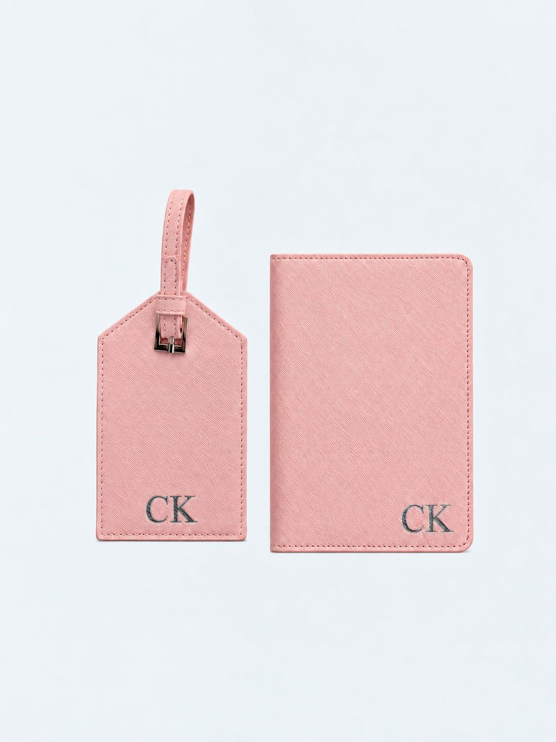 Passport Holder & Luggage Tag Bundle - Pink