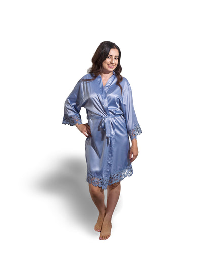 Eloise Satin Lace Robe