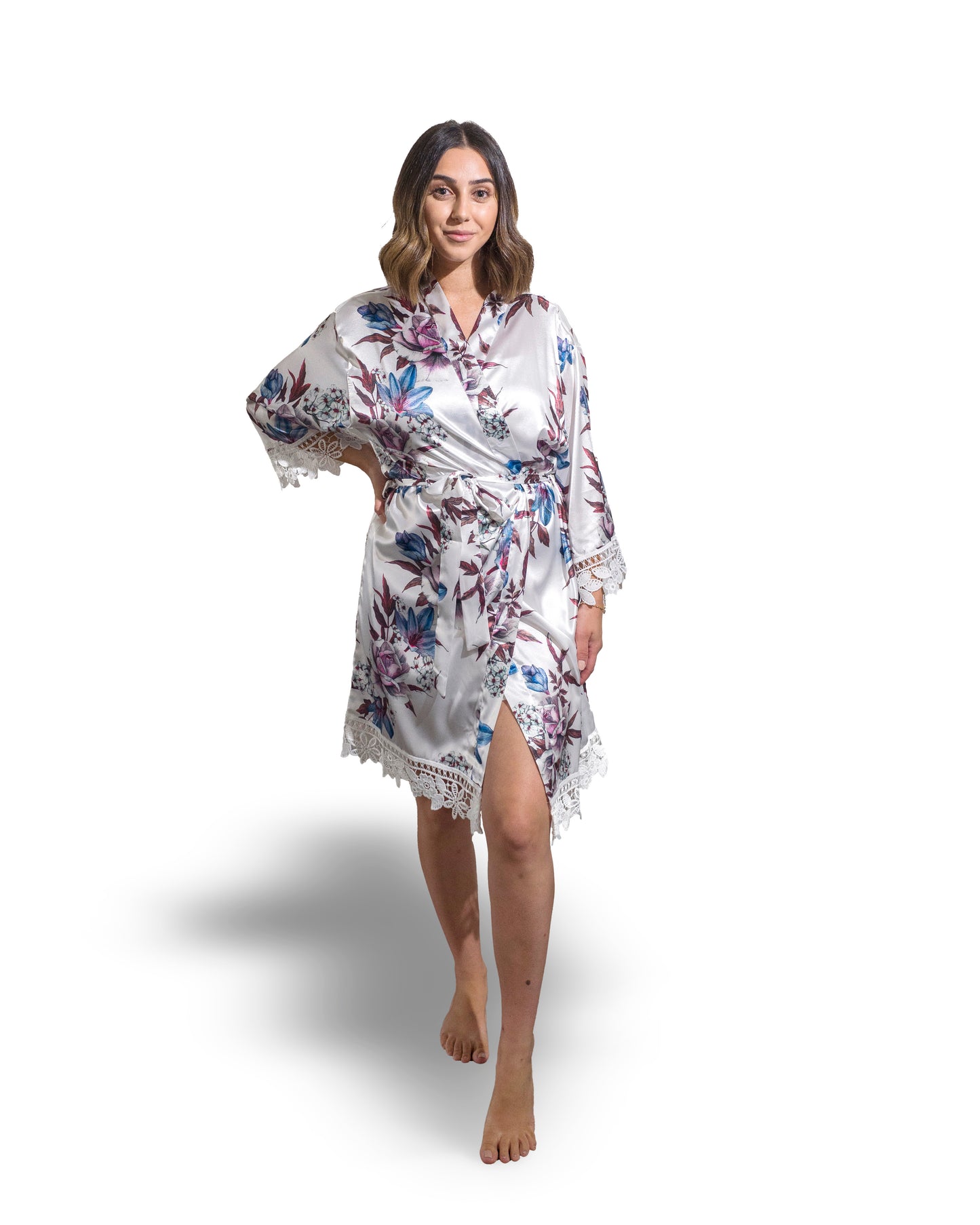 Iris Floral Lace Robe