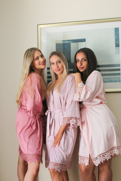 Lace Satin Bridal Robes