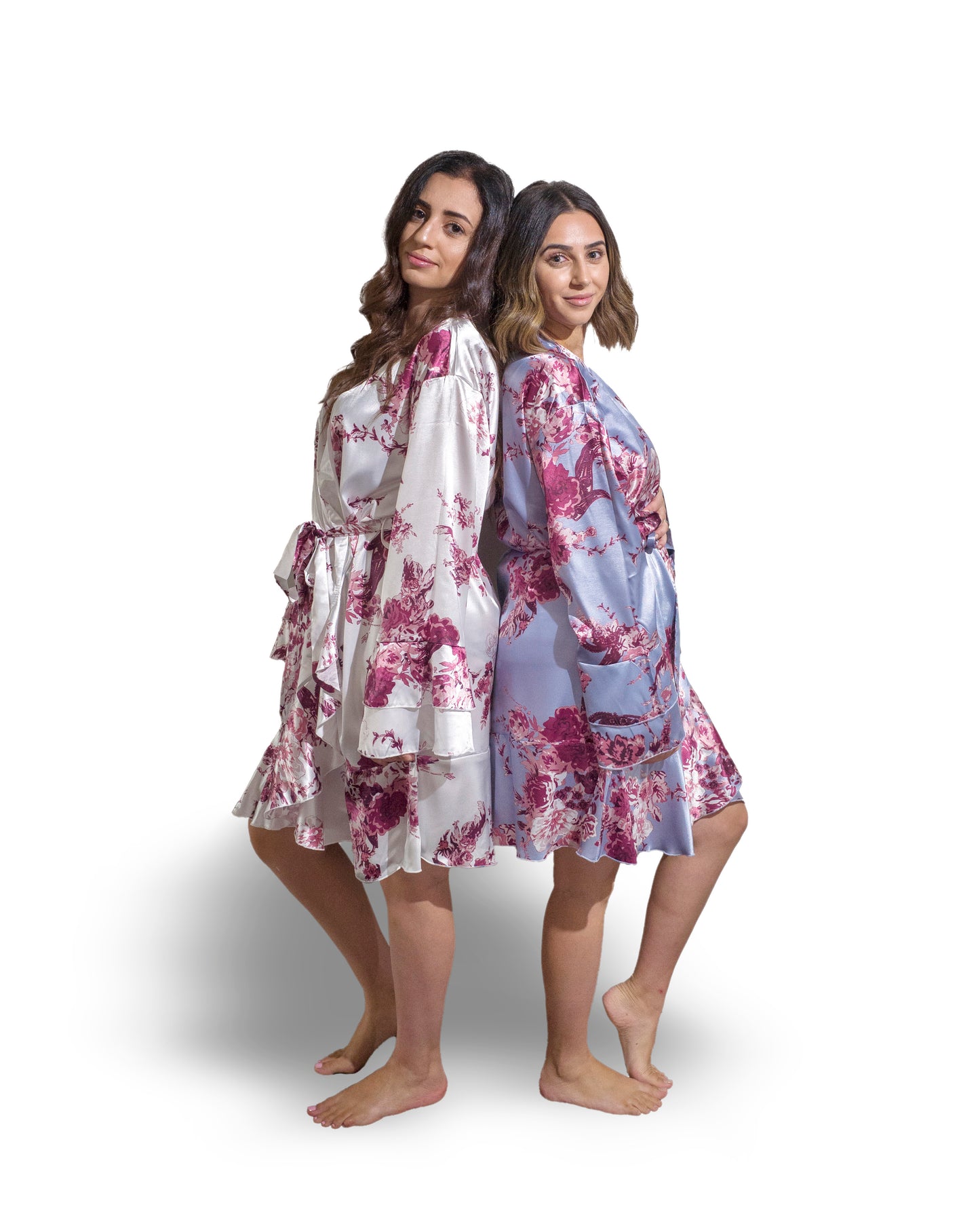 Floral Ruffle Hem Robe