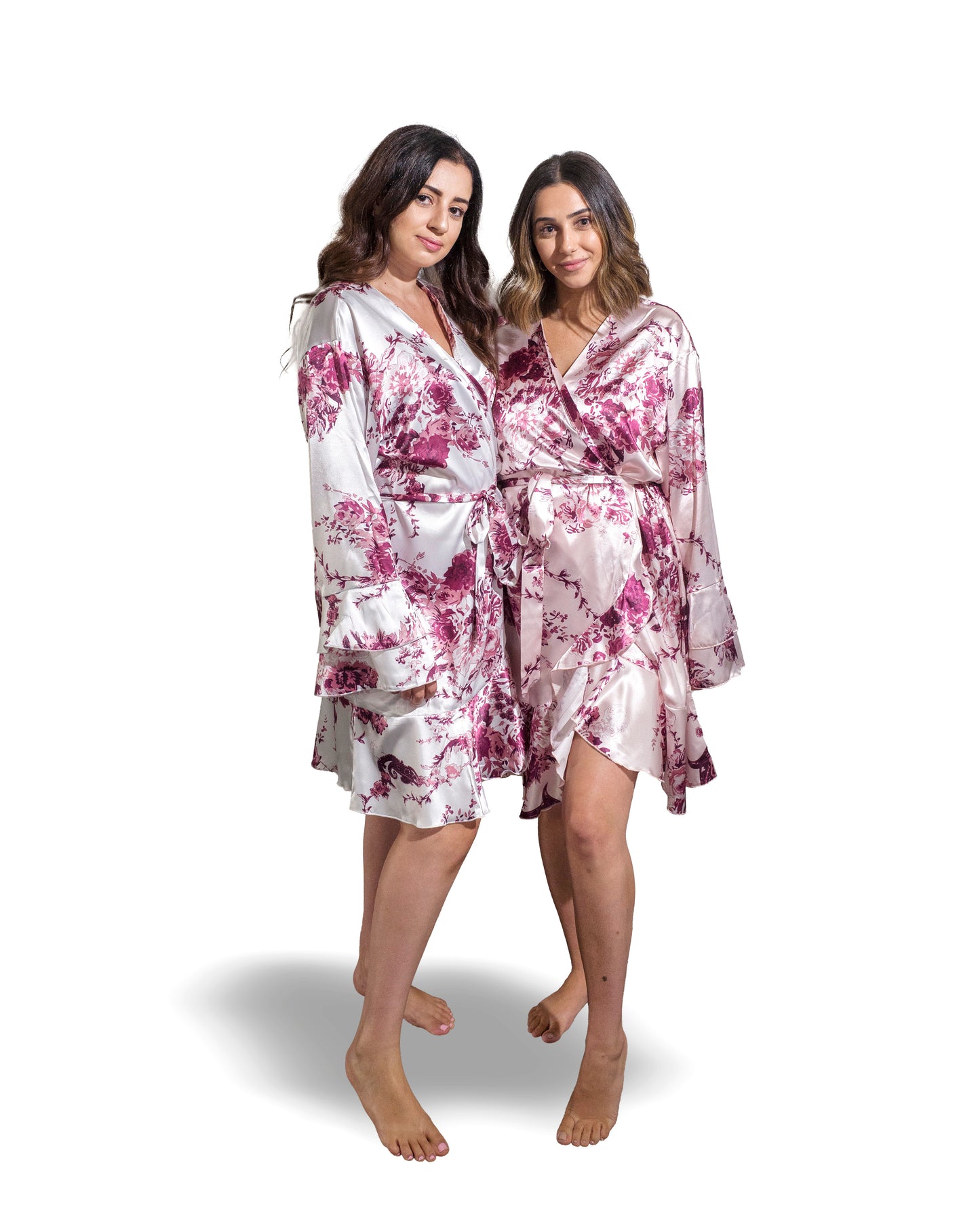 Floral Ruffle Hem Robe