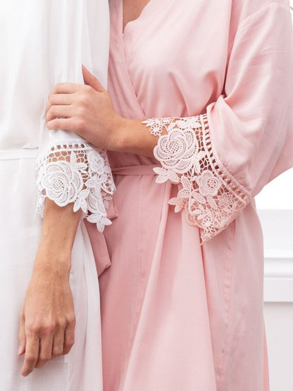 Lace Satin Bridal Robes